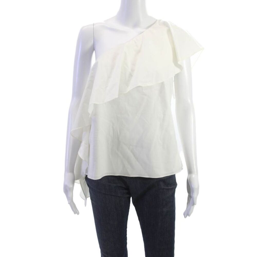 Scripted Women Sleeveless White Blouse Size M
